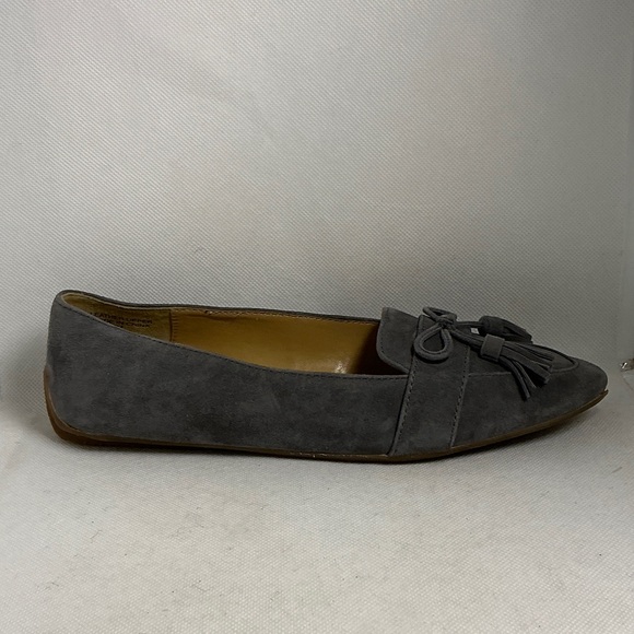 Talbots Gray Suede Tassel Loafer Flats Leather Women’s Size 5 - Picture 10 of 13